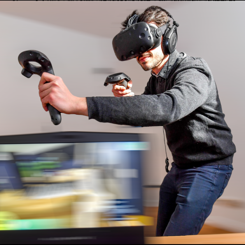 Gaming and entertainment with virtual reality headset 