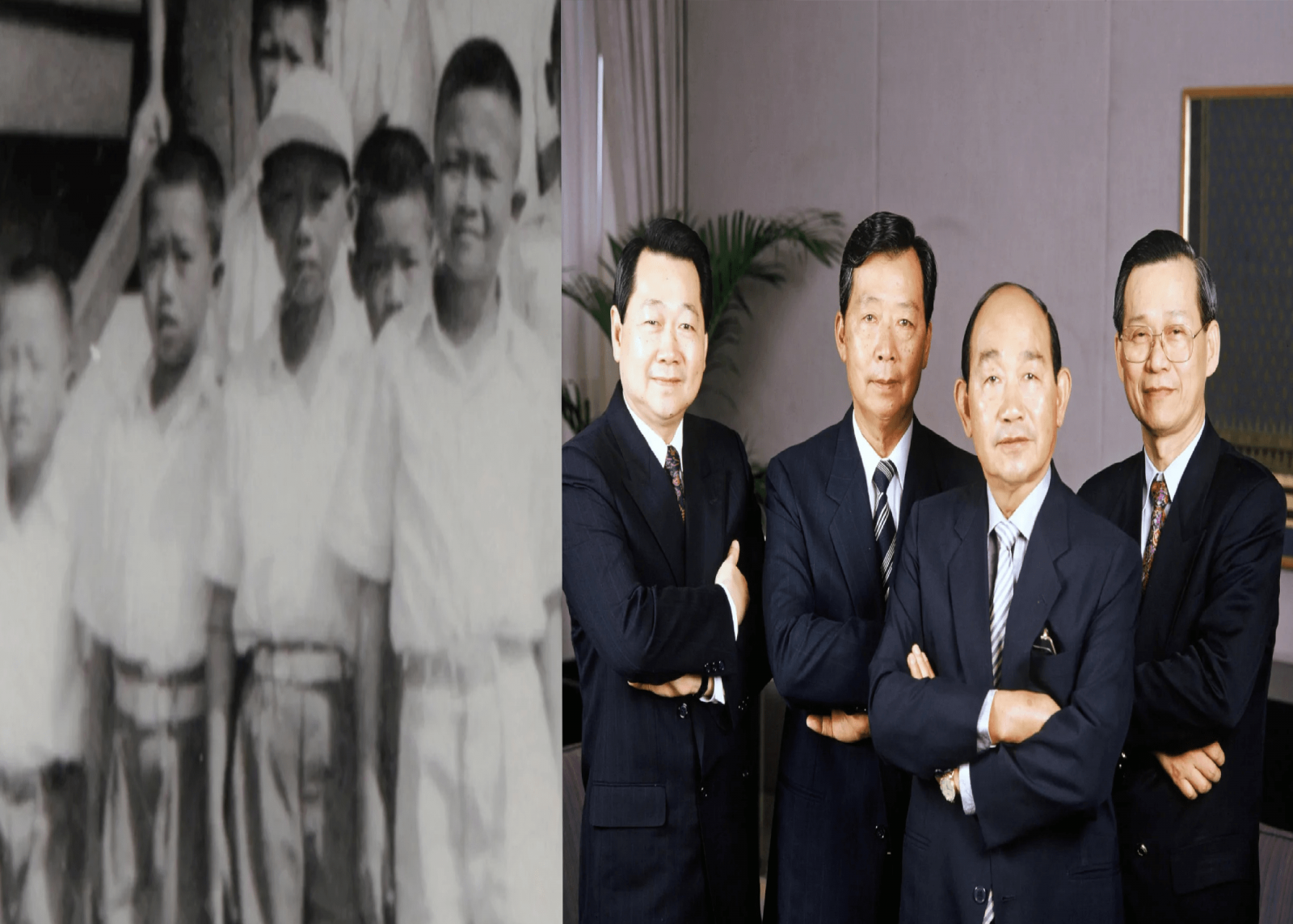 Chearavanont brothers in the little age and the young age image celebrities of thailand
