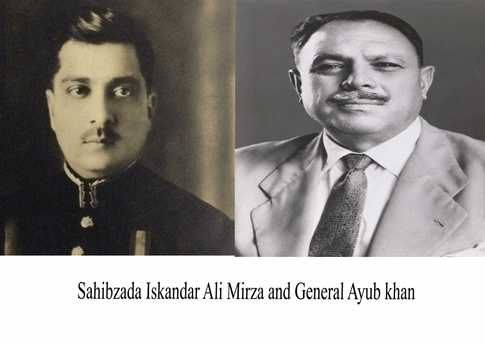 Iskandar Ali Mirza and General Ayub khan 