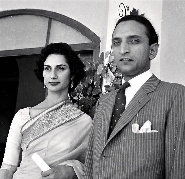 Sahabzada Yaqub Khan with his wife