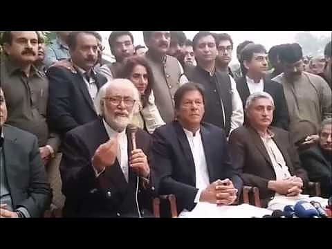Sardar Asif Ahmad Ali & Imran Khan addressing to public 
