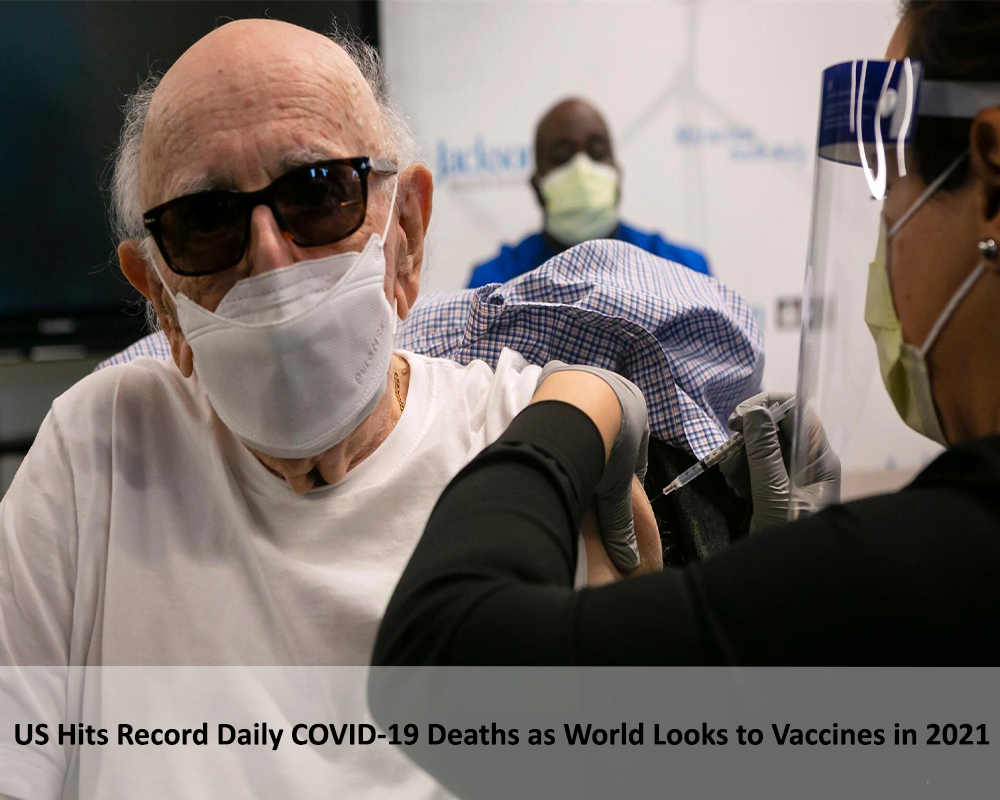 US hits record daily COVID-19 deaths as world looks to vaccines in 2021