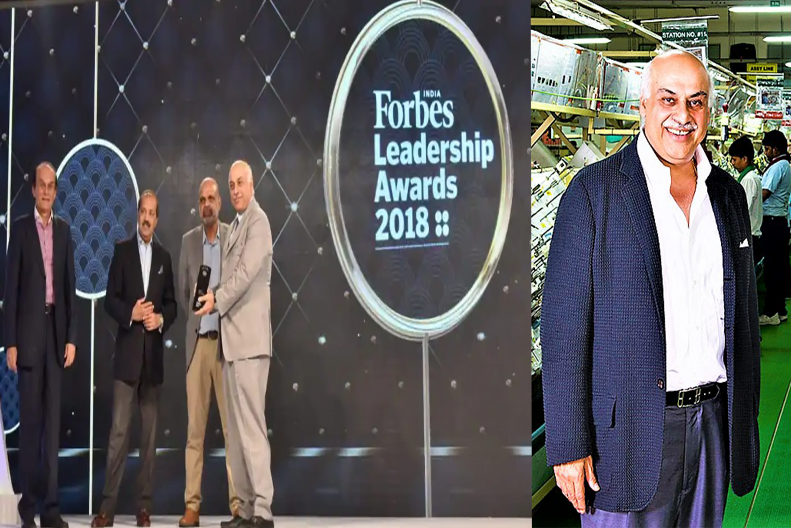 Vivek Chaand Sehgal wins Forbes India 'Entrepreneur for the Year 2018 & other image stalled of engines placed at there in his company