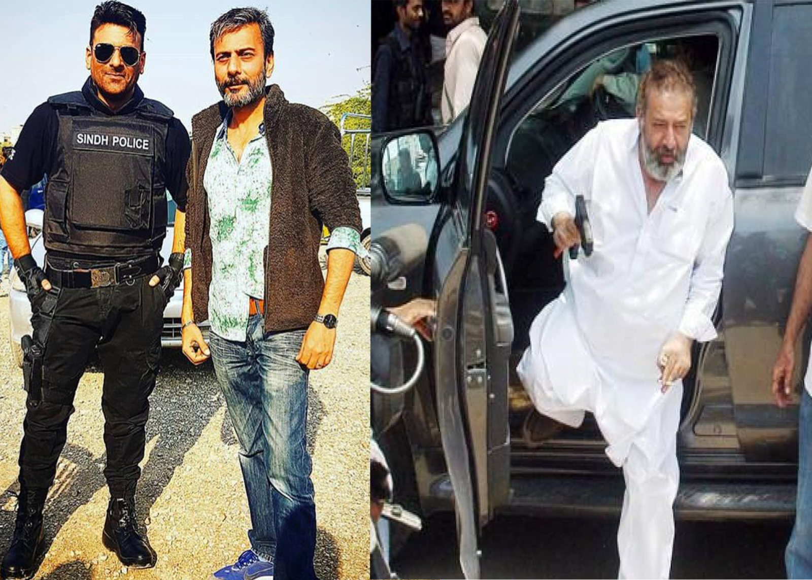 when Ch Aslam Khan joined the Sindh Police and other picture when he became the SSP